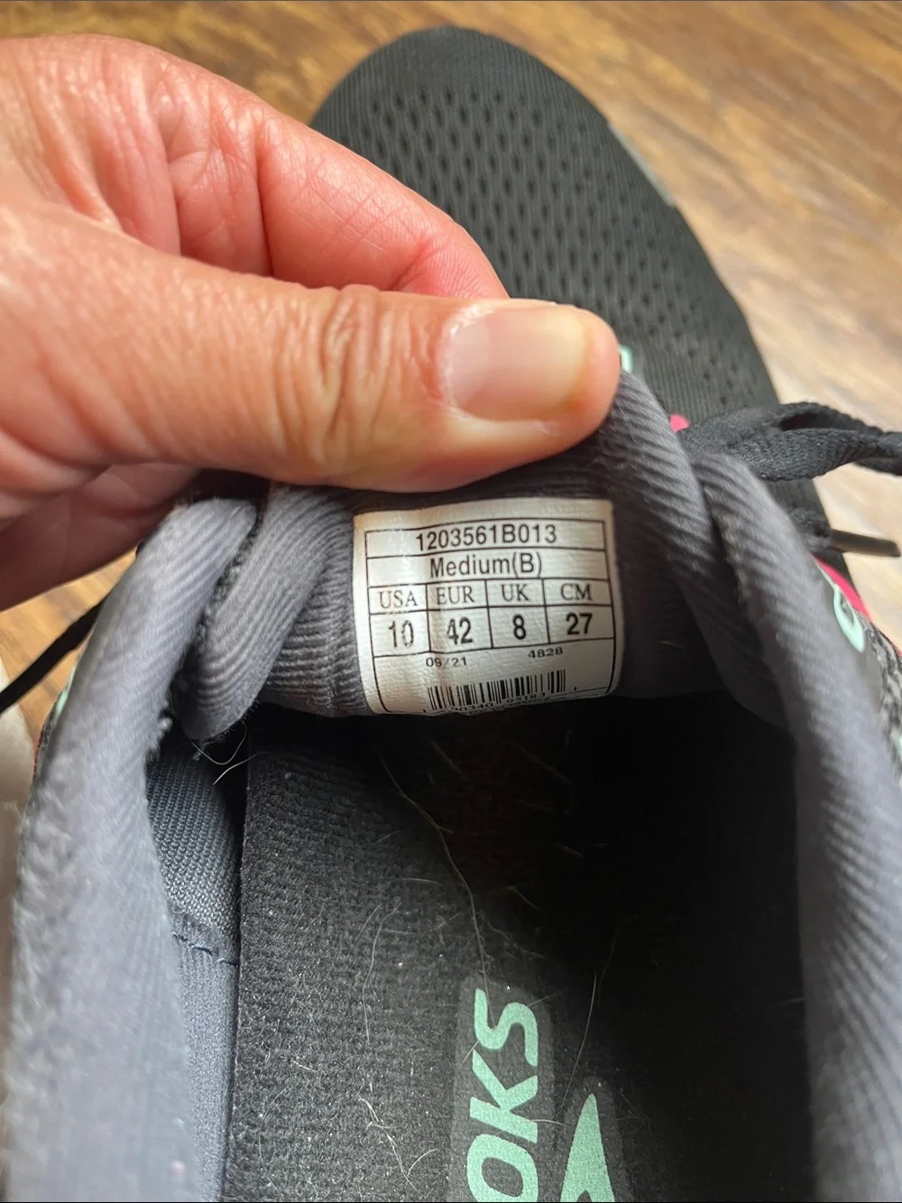 Brooks Women's Black and Pink Ghost Running Sneakers - Picture 3 of 4